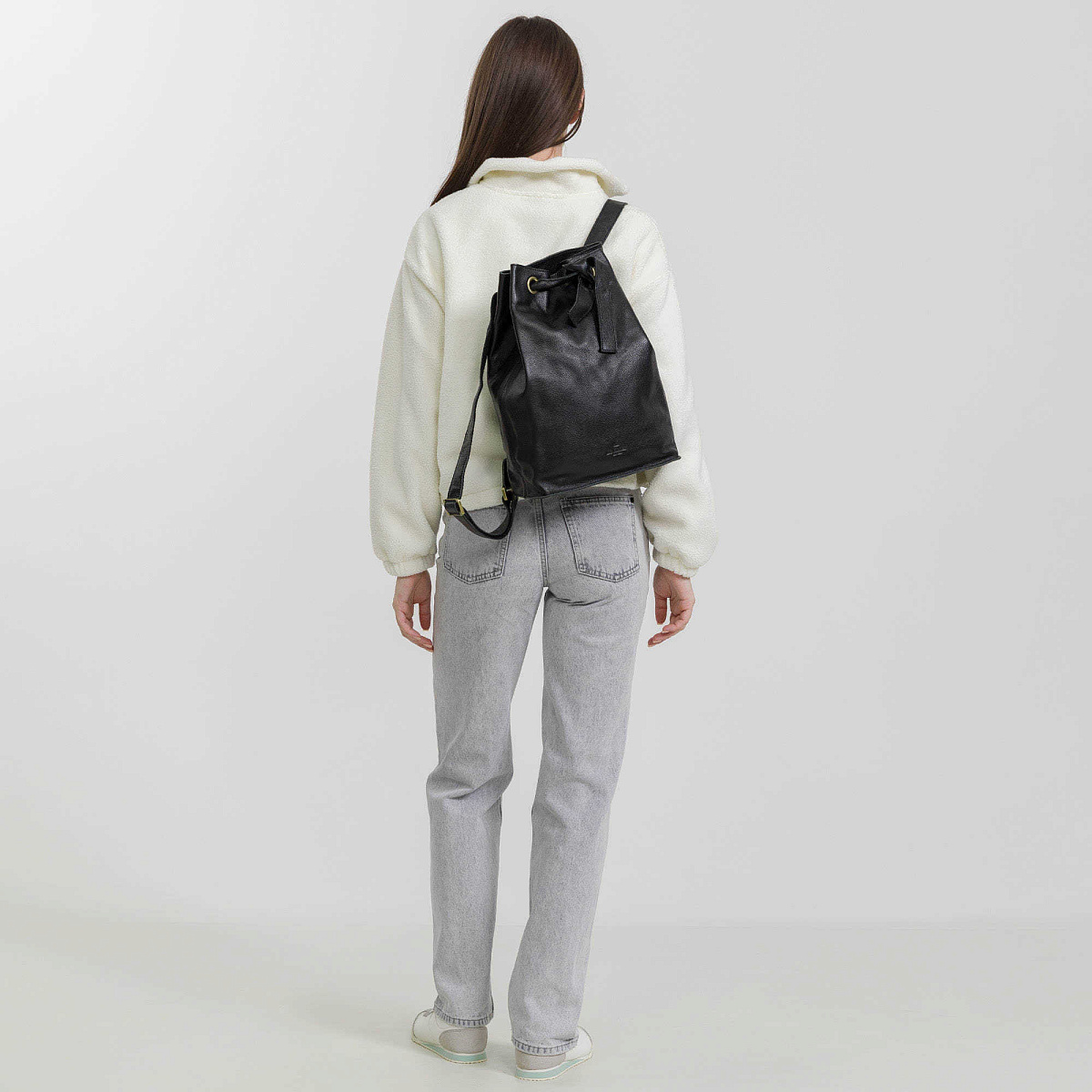 Рюкзак Dr.Koffer из натуральной кожи черный