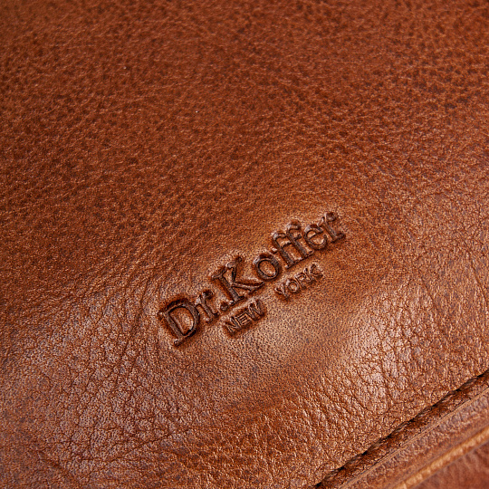Сумка через плечо Dr.Koffer из натуральной кожи коричневая