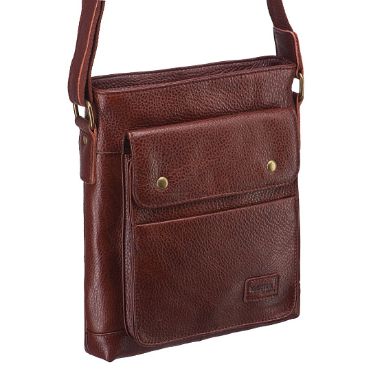 Сумка через плечо Dr.Koffer из натуральной кожи коричневая
