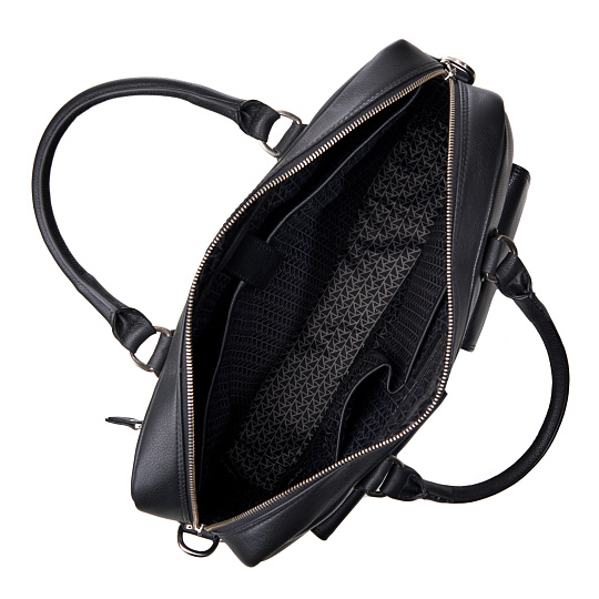 Деловая сумка Dr.Koffer из натуральной кожи черная