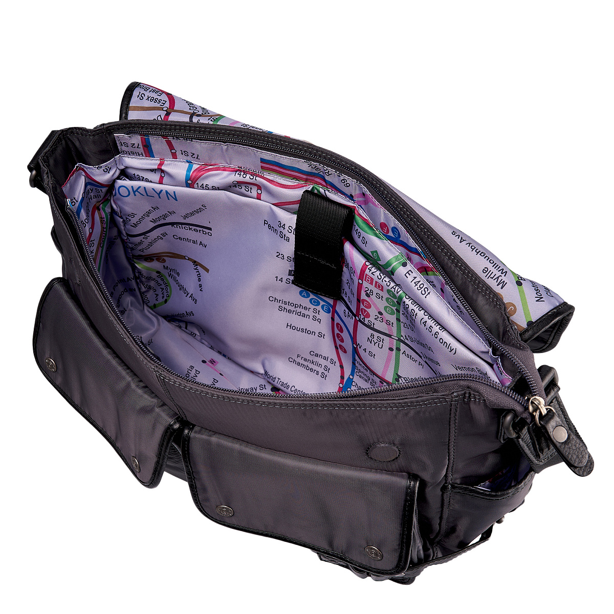 Сумка через плечо Dr.Koffer из нейлона и натуральной кожи