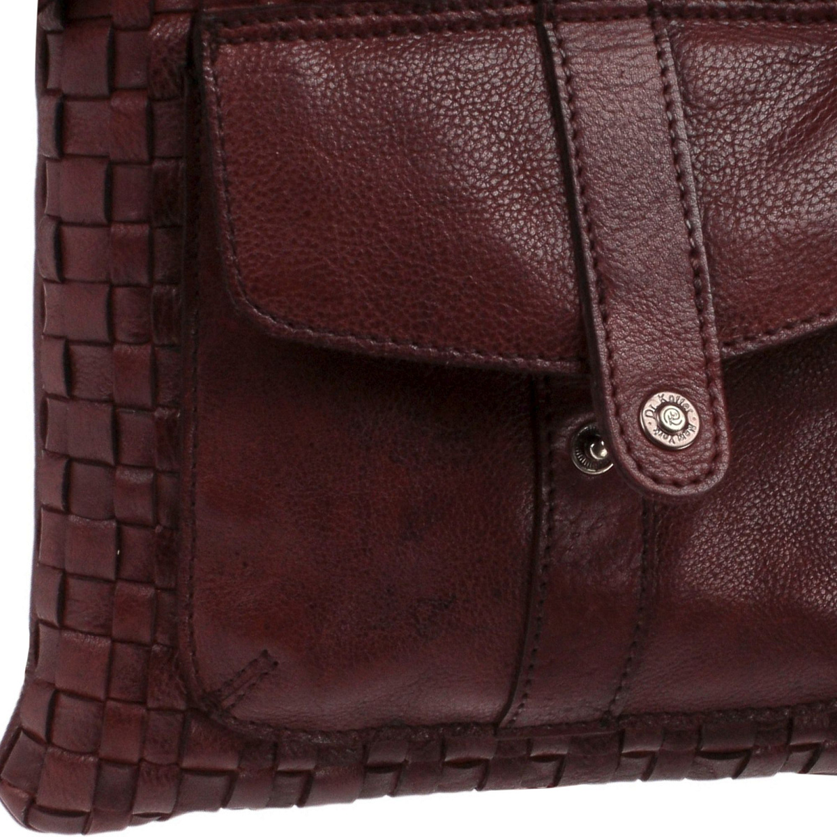 Сумка через плечо Dr.Koffer из натуральной кожи красная