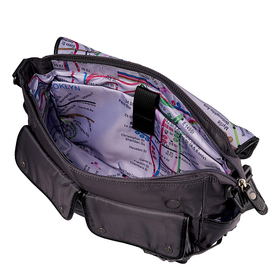 Сумка через плечо Dr.Koffer из нейлона и натуральной кожи