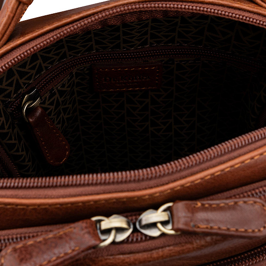 Сумка через плечо Dr.Koffer из натуральной кожи коричневая