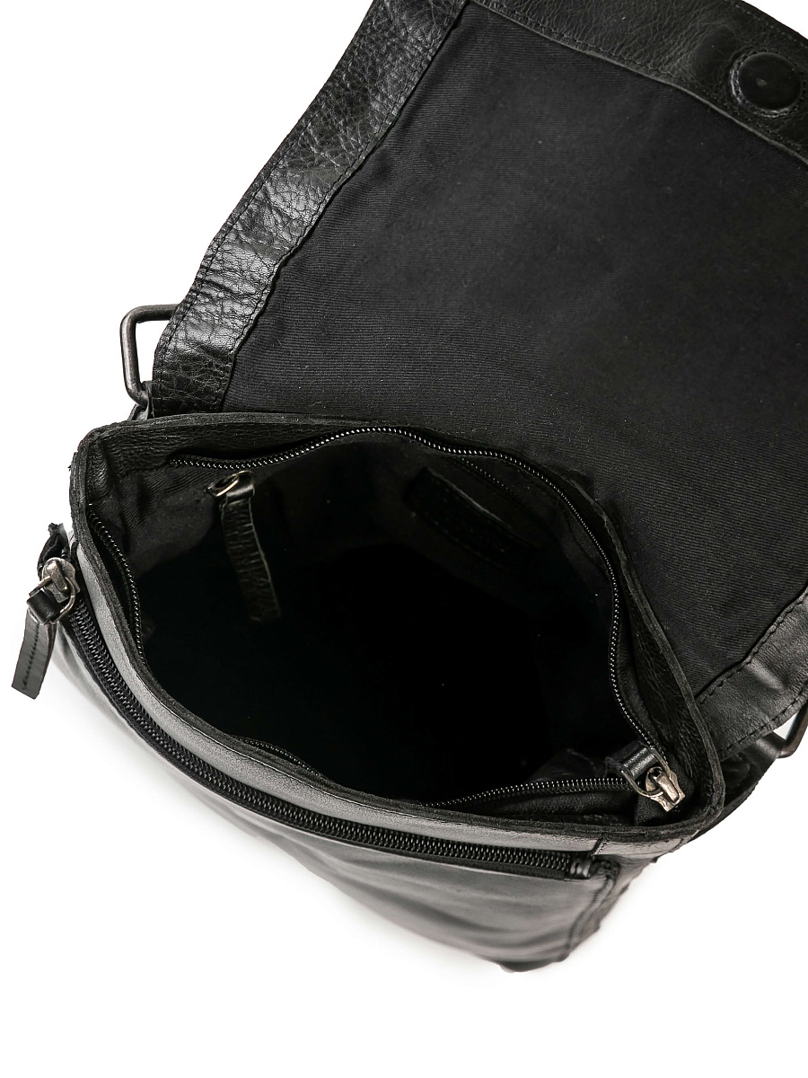 Сумка через плечо Dr.Koffer из натуральной кожи черная