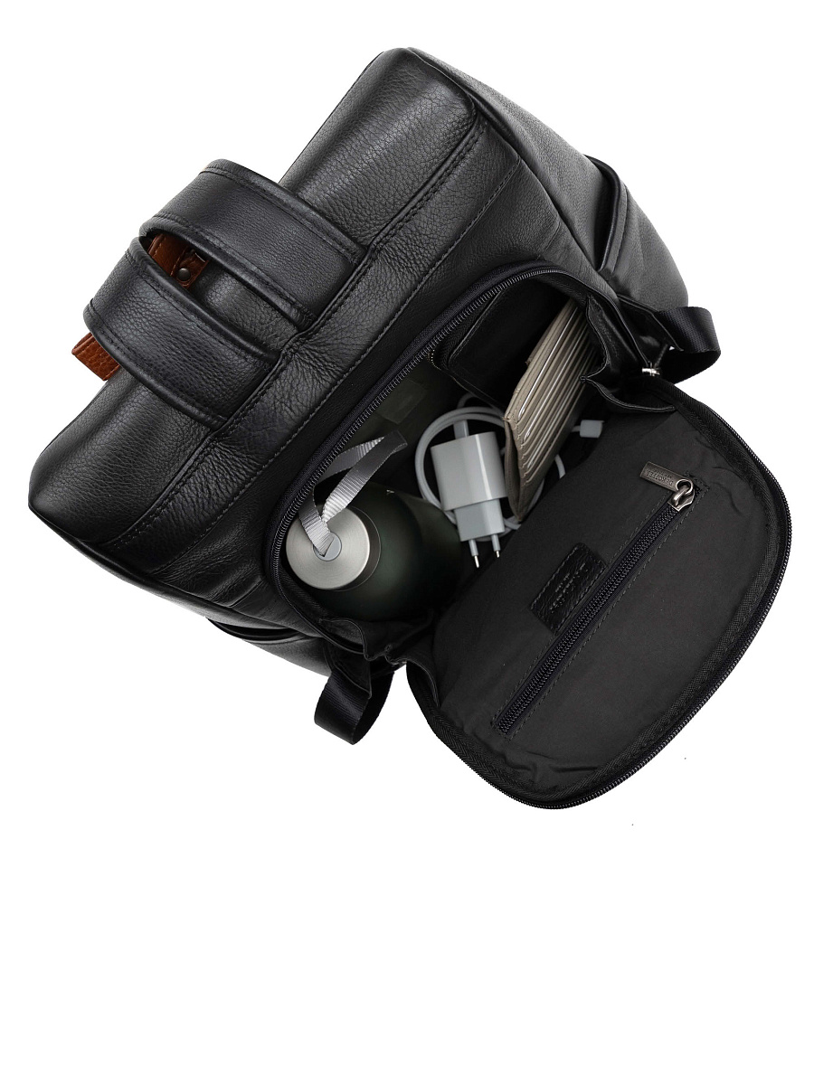 Рюкзак Dr. Koffer из натуральной кожи черный