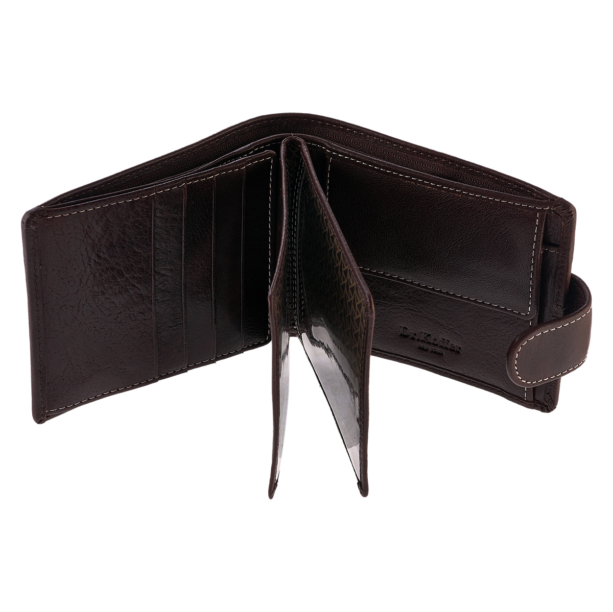 Портмоне Dr.Koffer из натуральной кожи коричневое