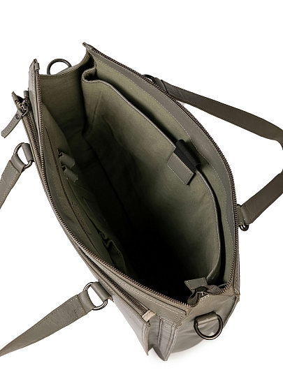 Женская сумка Dr.Koffer из натуральной кожи серая