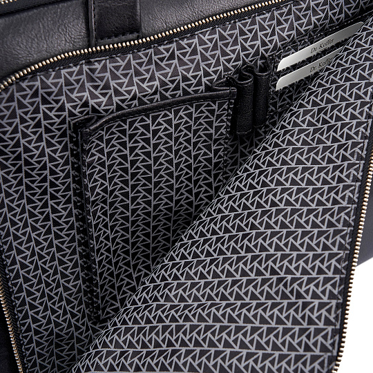 Деловая сумка Dr.Koffer из натуральной кожи черная