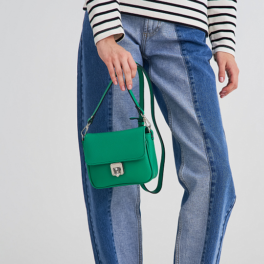 Женская сумка Dr. Koffer из натуральной кожи зеленая