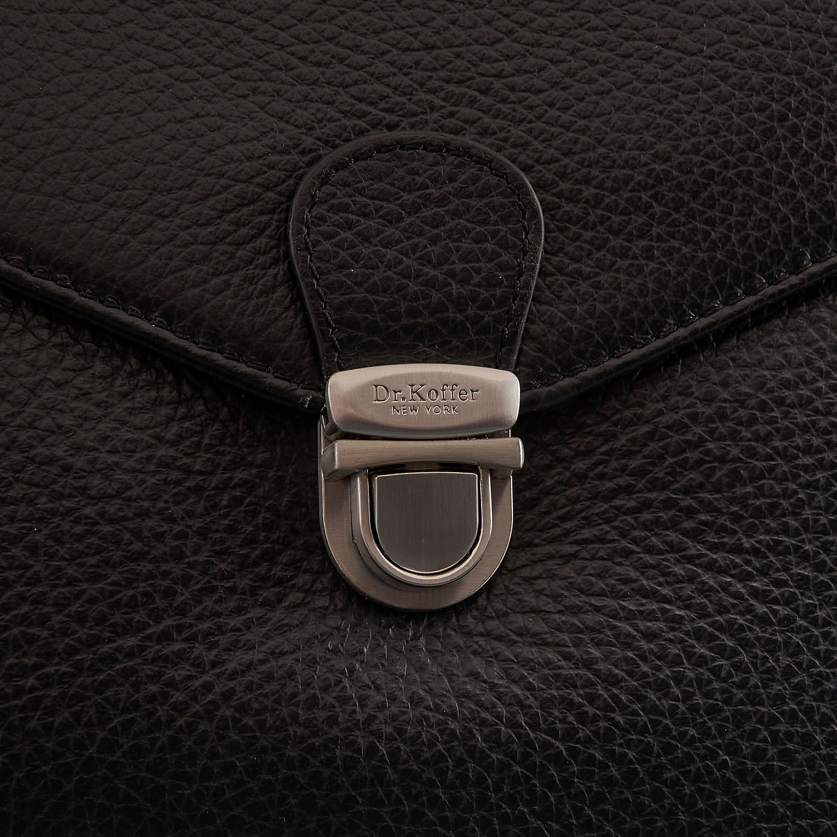 Портфель Dr.Koffer из натуральной кожи черный