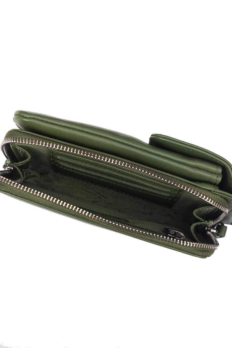 Сумка через плечо Dr.Koffer из натуральной кожи зеленая