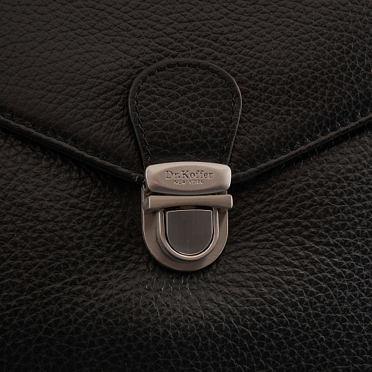 Портфель Dr.Koffer из натуральной кожи черный