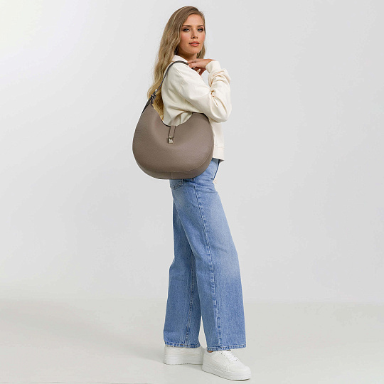 Женская сумка Dr. Koffer из натуральной кожи бежевая