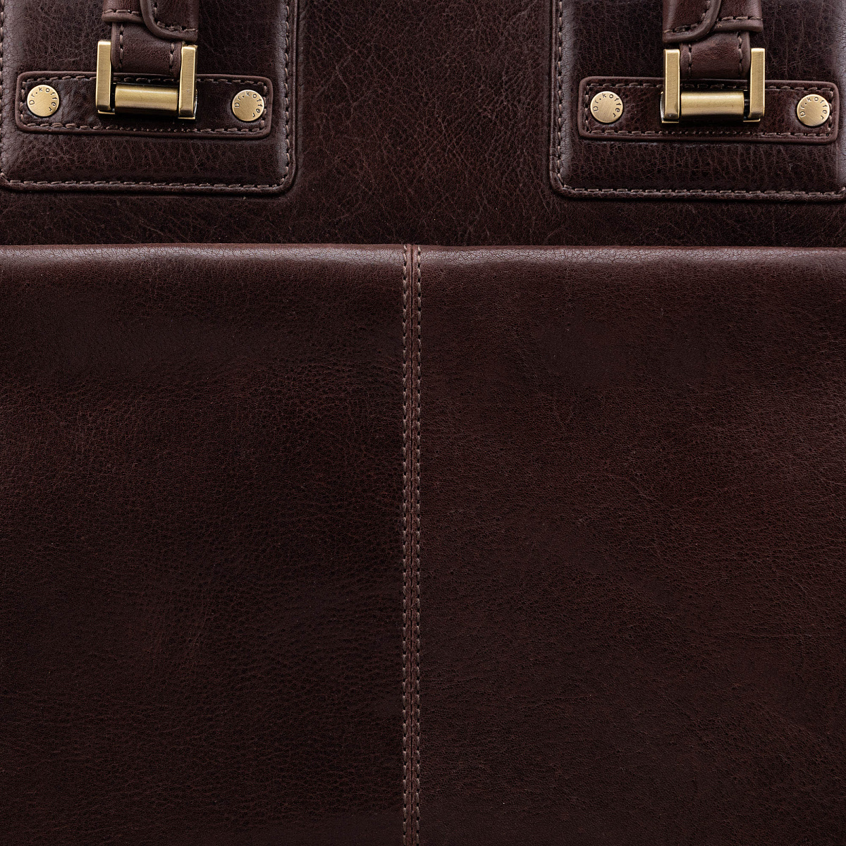 Деловая сумка Dr.Koffer из натуральной кожи темно-коричневая