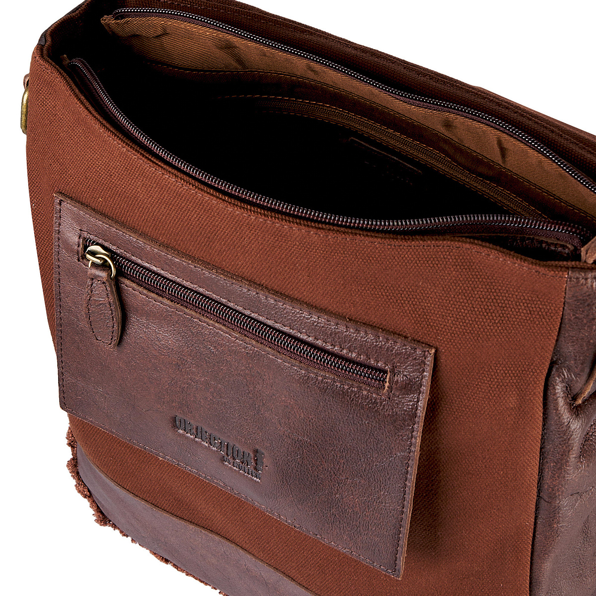 Сумка через плечо Dr.Koffer из натуральной кожи коричневая