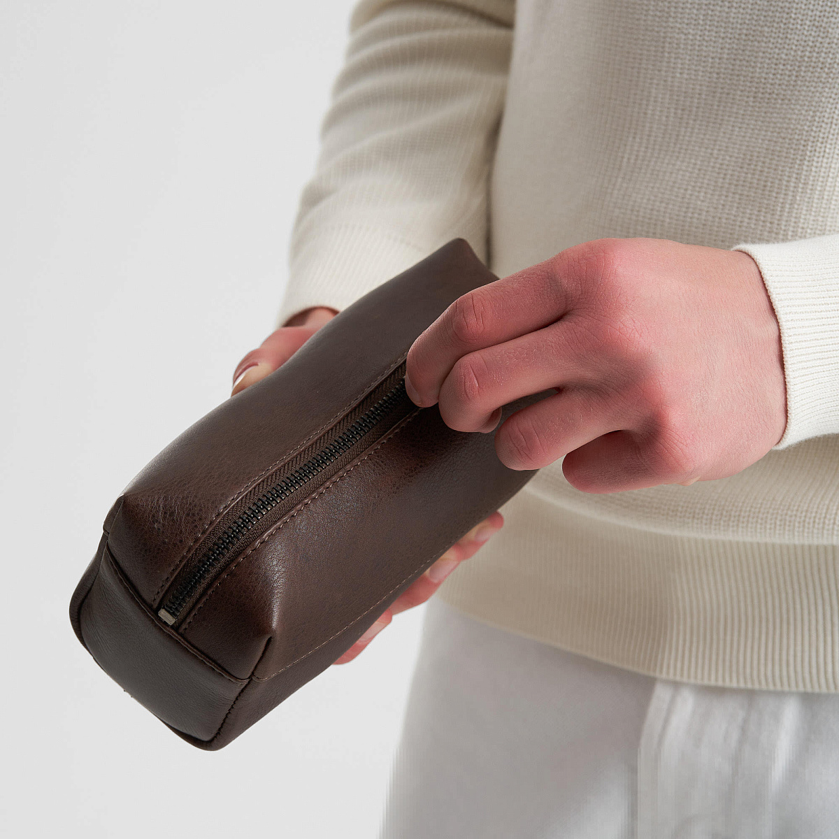 Несессер Dr.Koffer из натуральной кожи коричневый