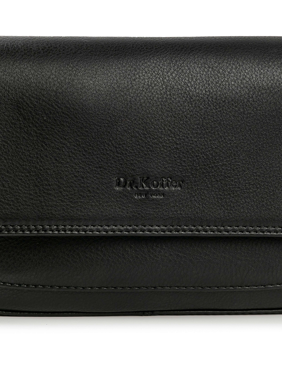 Женская сумка Dr.Koffer из натуральной кожи чёрная