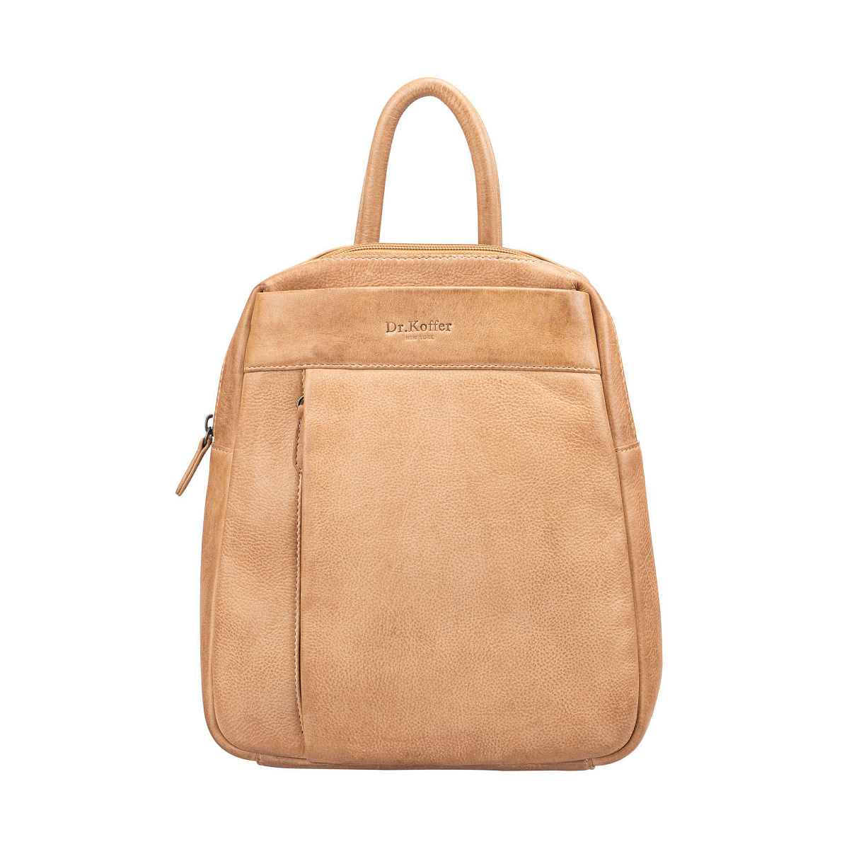 Рюкзак Dr.Koffer из натуральной кожи бежевый