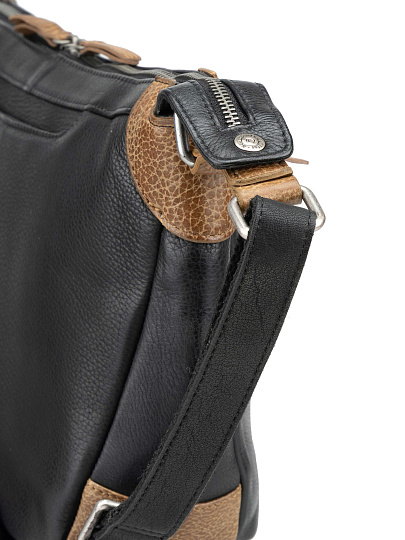 Сумка через плечо Dr. Koffer из натуральной кожи черная