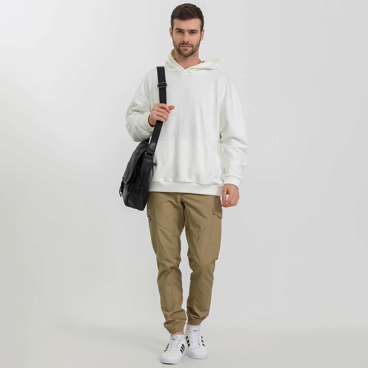 Сумка через плечо Dr.Koffer из нейлона и натуральной кожи