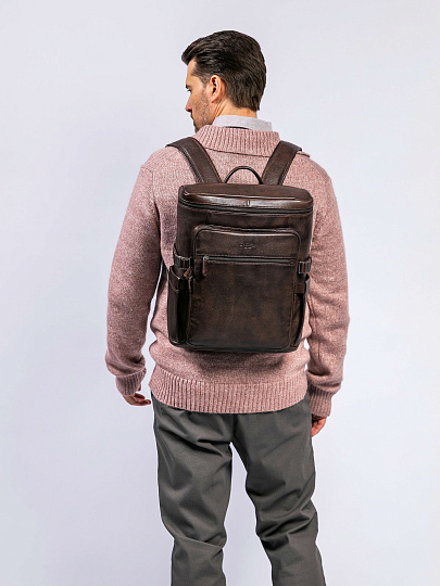 Рюкзак Dr. Koffer из натуральной кожи коричневый