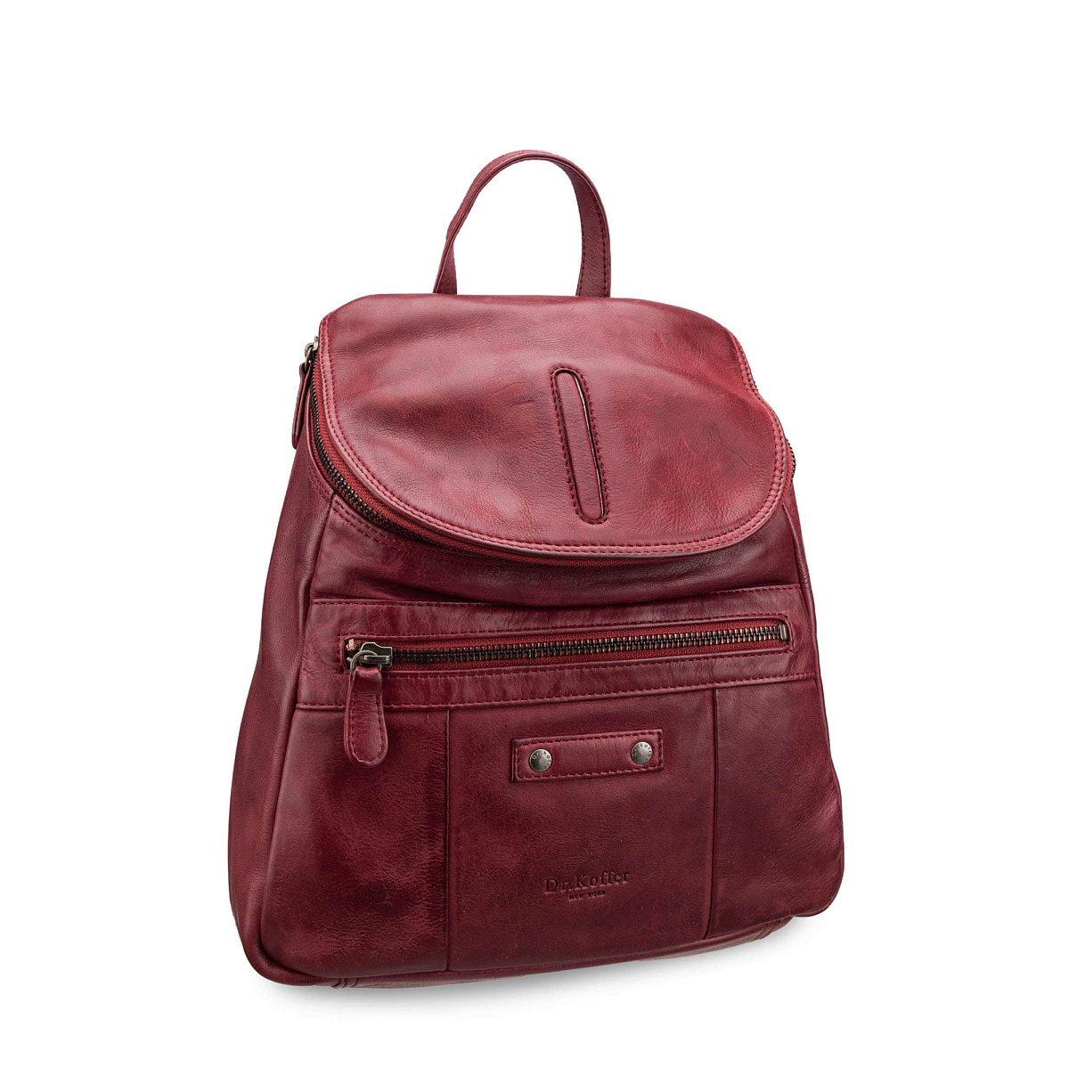 Рюкзак Dr.Koffer из натуральной кожи бордовый