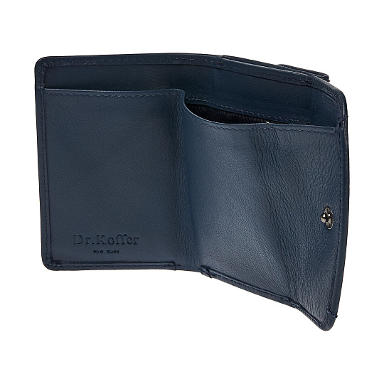 Портмоне Dr.Koffer из натуральной кожи синее