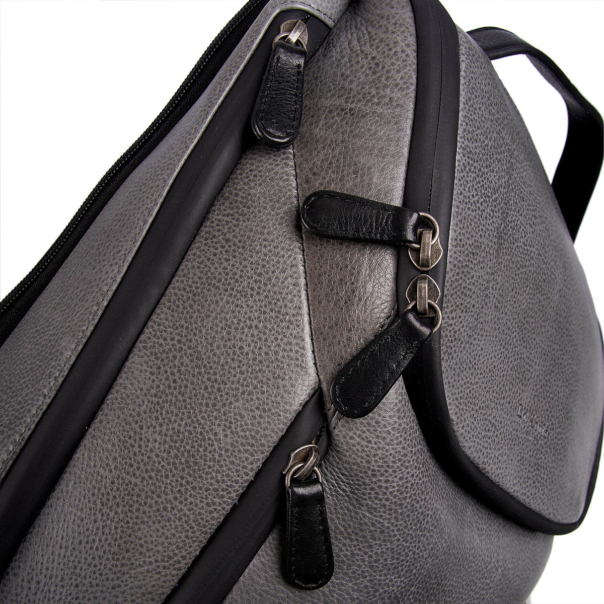 Рюкзак Dr.Koffer из натуральной кожи серый