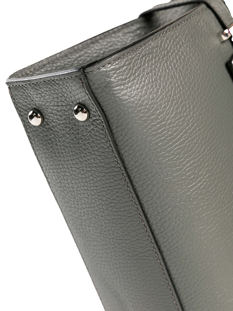 Женская сумка Dr. Koffer из натуральной кожи серая