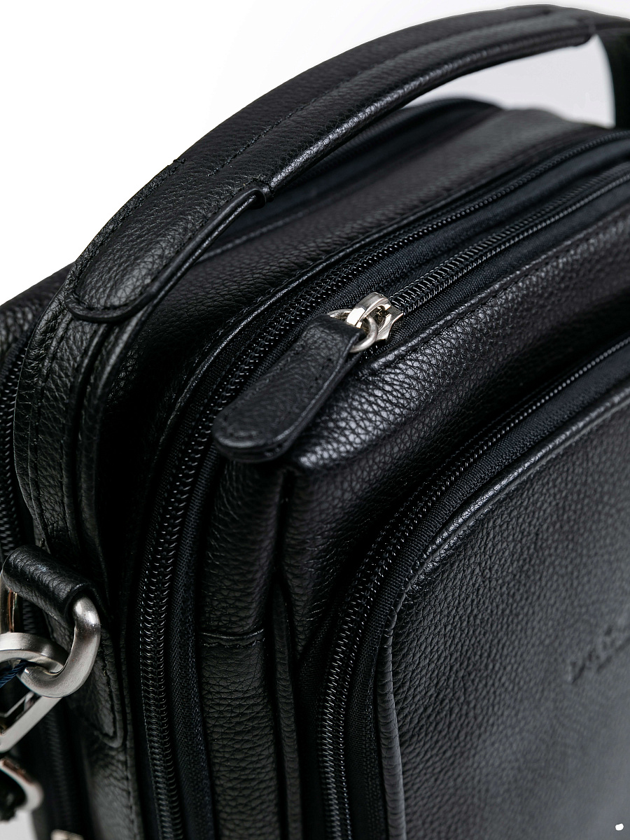 Сумка через плечо Dr.Koffer из натуральной кожи черная