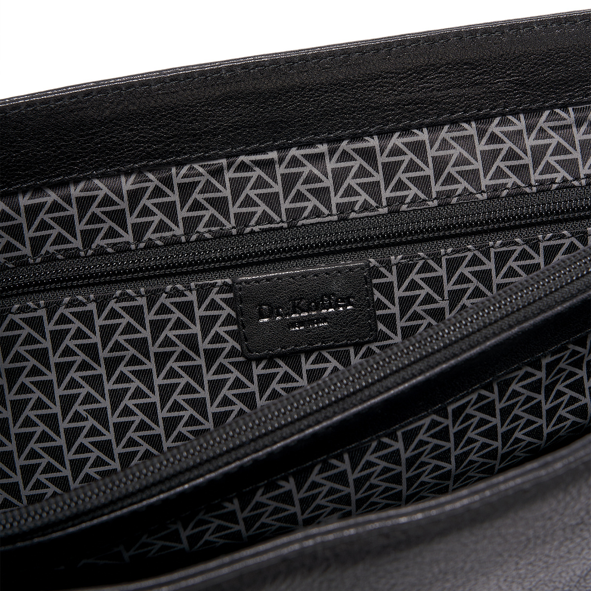 Портфель Dr.Koffer из натуральной кожи черный