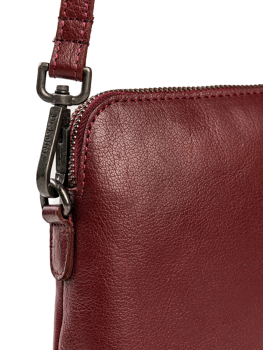Женская сумка Dr.Koffer из натуральной кожи бордовая
