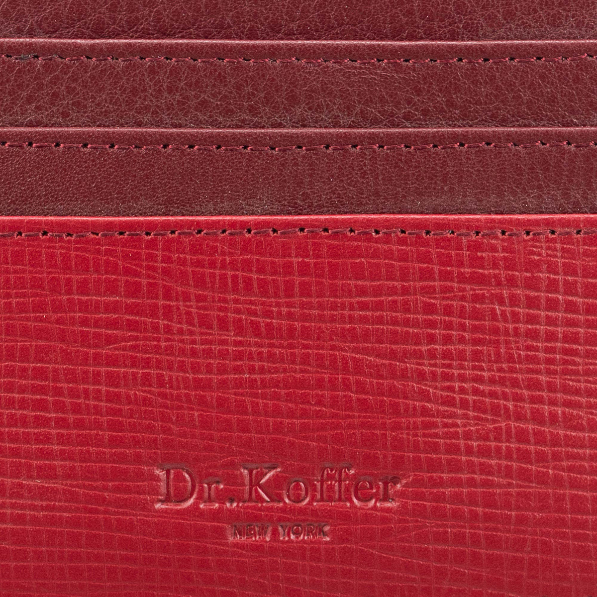 Кредитница Dr.Koffer из натуральной кожи оранжевая