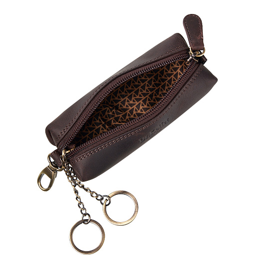 Ключница Dr.Koffer из натуральной кожи темно-коричневая