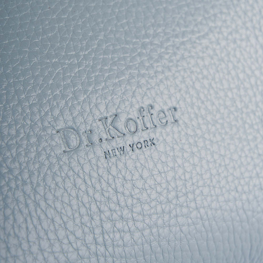 Женская сумка Dr. Koffer из натуральной кожи голубая