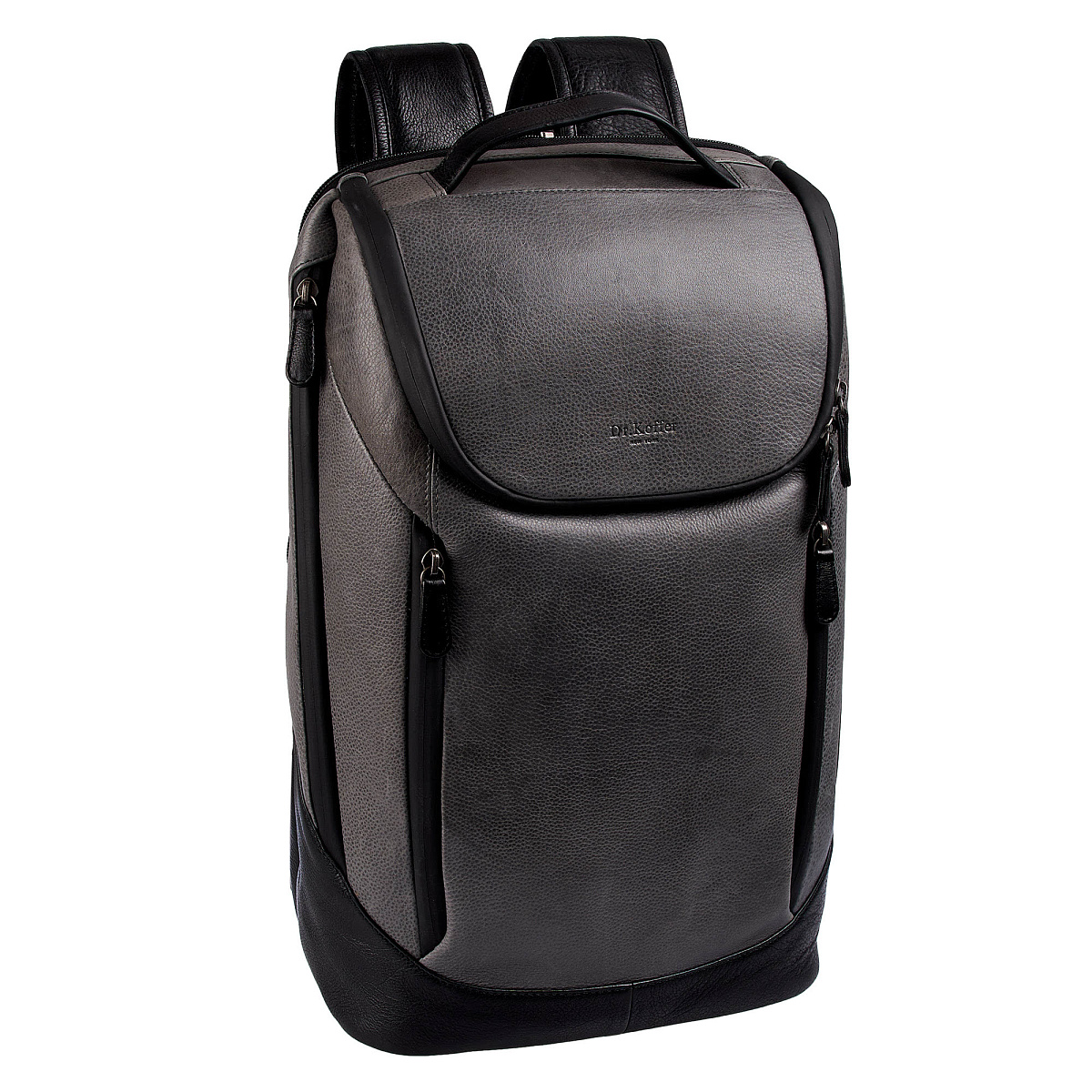 Рюкзак Dr.Koffer из натуральной кожи серый