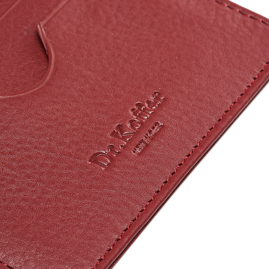 Кредитница Dr.Koffer из натуральной кожи бордовая