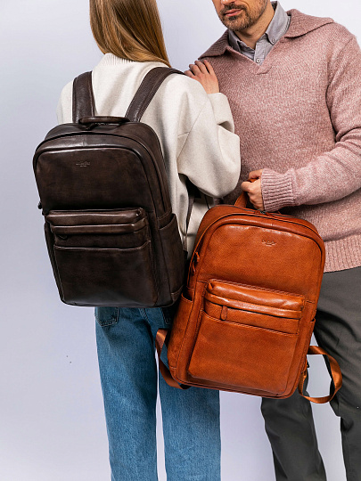 Рюкзак Dr. Koffer из натуральной кожи коричневый