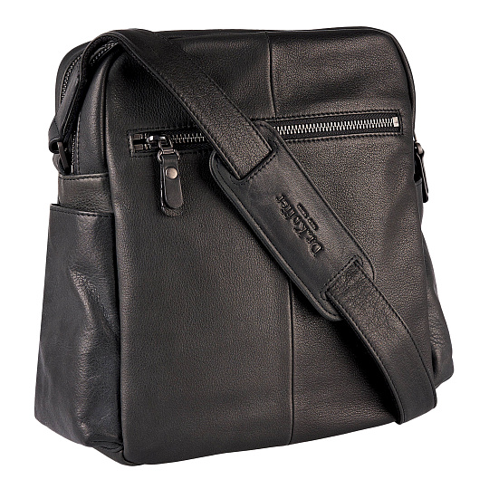 Сумка через плечо Dr.Koffer из натуральной кожи черная