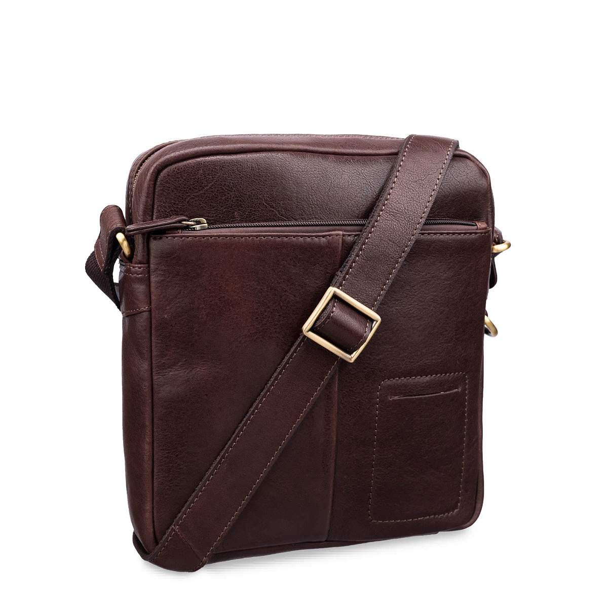 Сумка через плечо Dr.Koffer из натуральной кожи коричневая