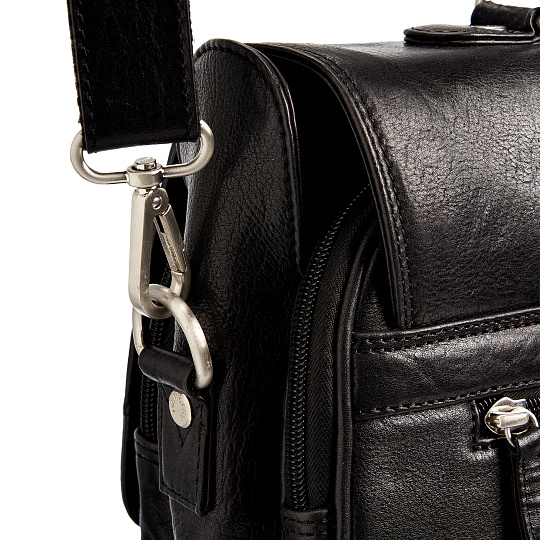 Портфель Dr.Koffer из натуральной кожи черный