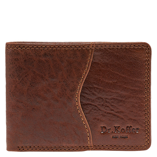 Зажим для денег Dr.Koffer из натуральной кожи коричневый