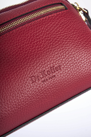 Женская сумка Dr. Koffer из натуральной кожи красная