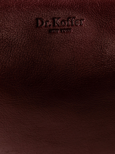 Сумка через плечо Dr.Koffer из натуральной кожи бордовая