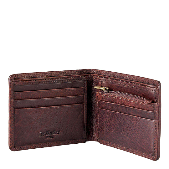 Портмоне Dr.Koffer из натуральной кожи коричневое