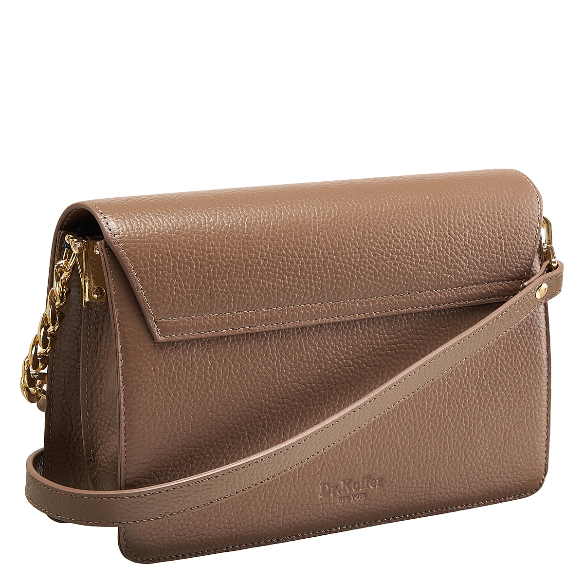 Женская сумка  Dr. Koffer из натуральной кожи бежевая