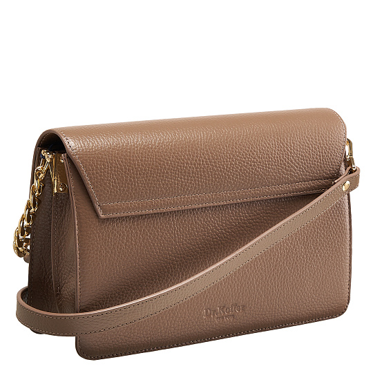 Женская сумка  Dr. Koffer из натуральной кожи бежевая