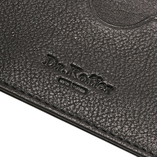 Кредитница Dr.Koffer из натуральной кожи черная