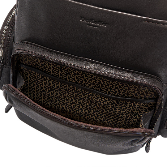 Рюкзак Dr.Koffer из натуральной кожи темно-коричневый